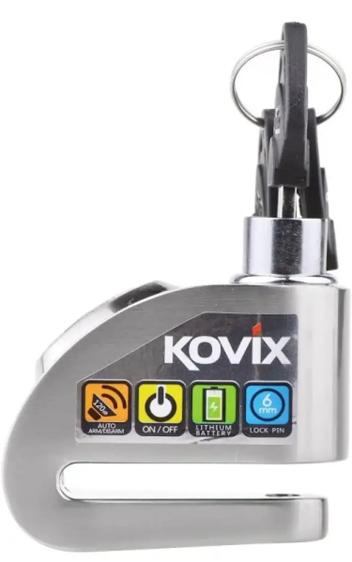 Kovıx Kovıx Kd6-Bm Alarmlı Disk Kilit Gri