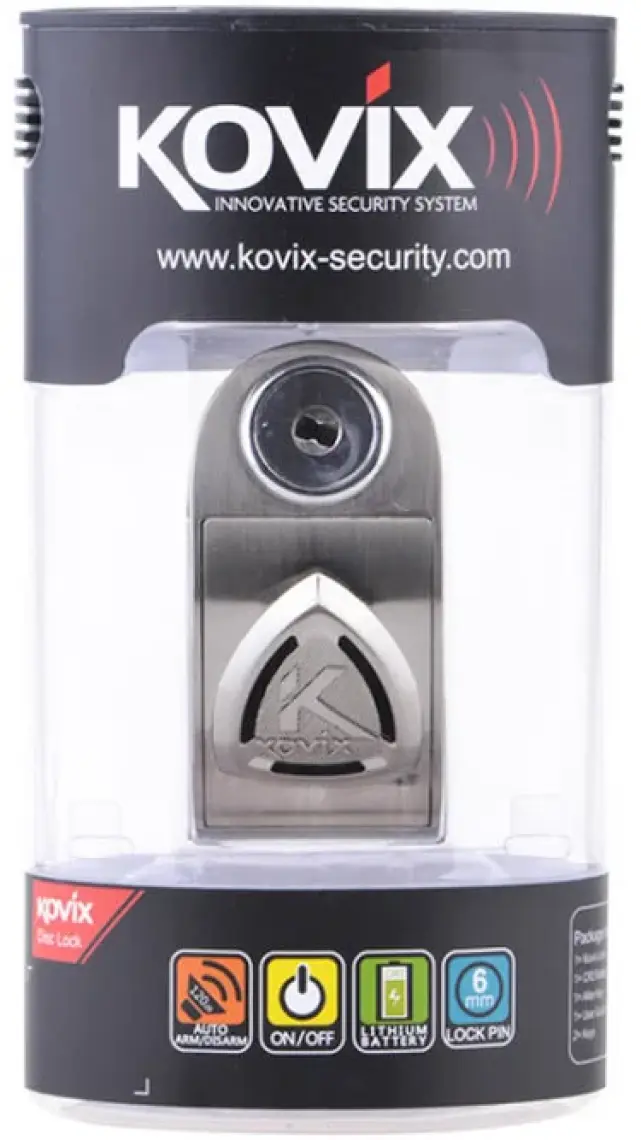 Kovıx Kovıx Kd6-Bm Alarmlı Disk Kilit Gri