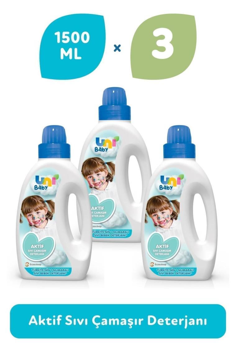 Çamaşır Deterjanı 1500 ml 3'lü Ekonomik Fırsat Paketi