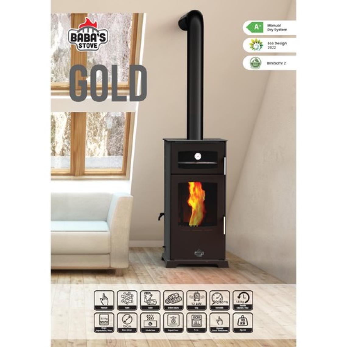BABA'S SOBA / Gold 12 Kw Kuzine / Manuel Pelet ve Odun Sobası