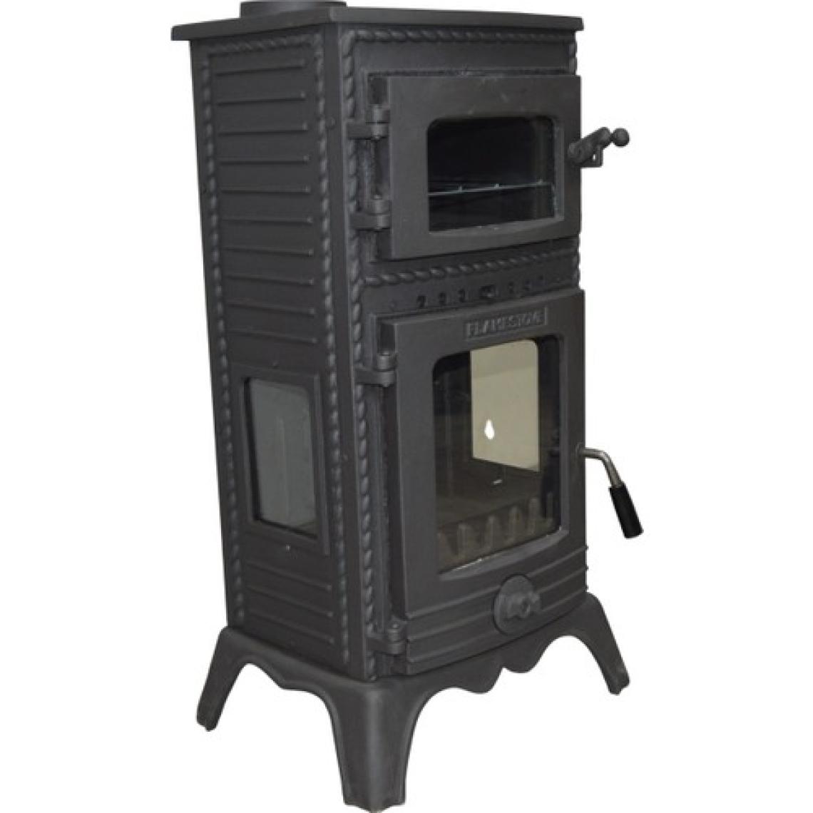 Flame Stove FS-054 Majör Lüx 3 Camlı Kuzineli Döküm Soba