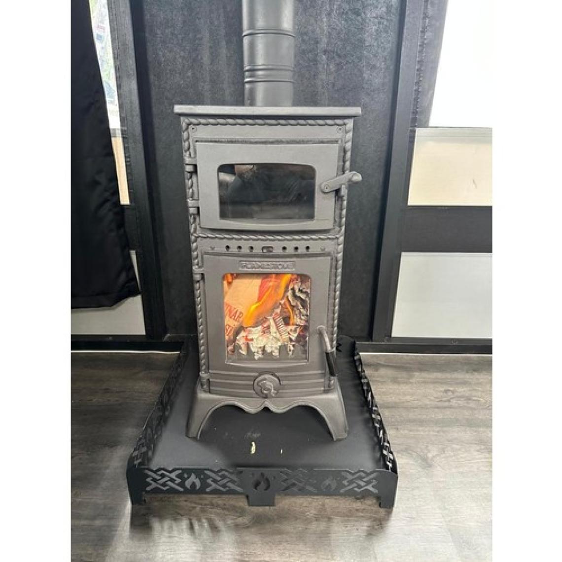 Flame Stove FS-054 Majör Lüx 3 Camlı Kuzineli Döküm Soba