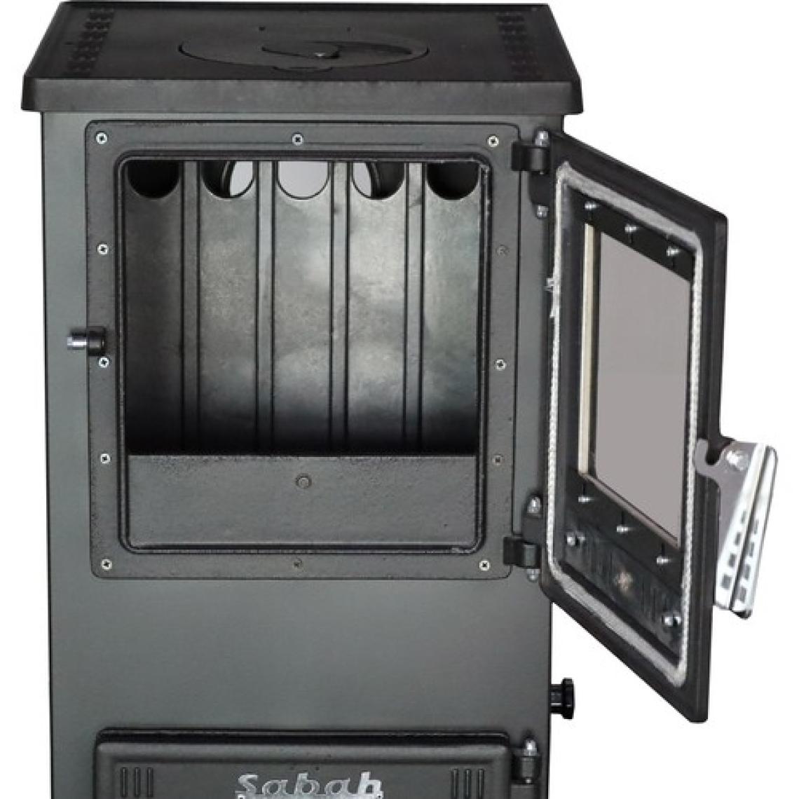 Sabah S102D Tekarasta Mini Dik Döküm Şömine Soba