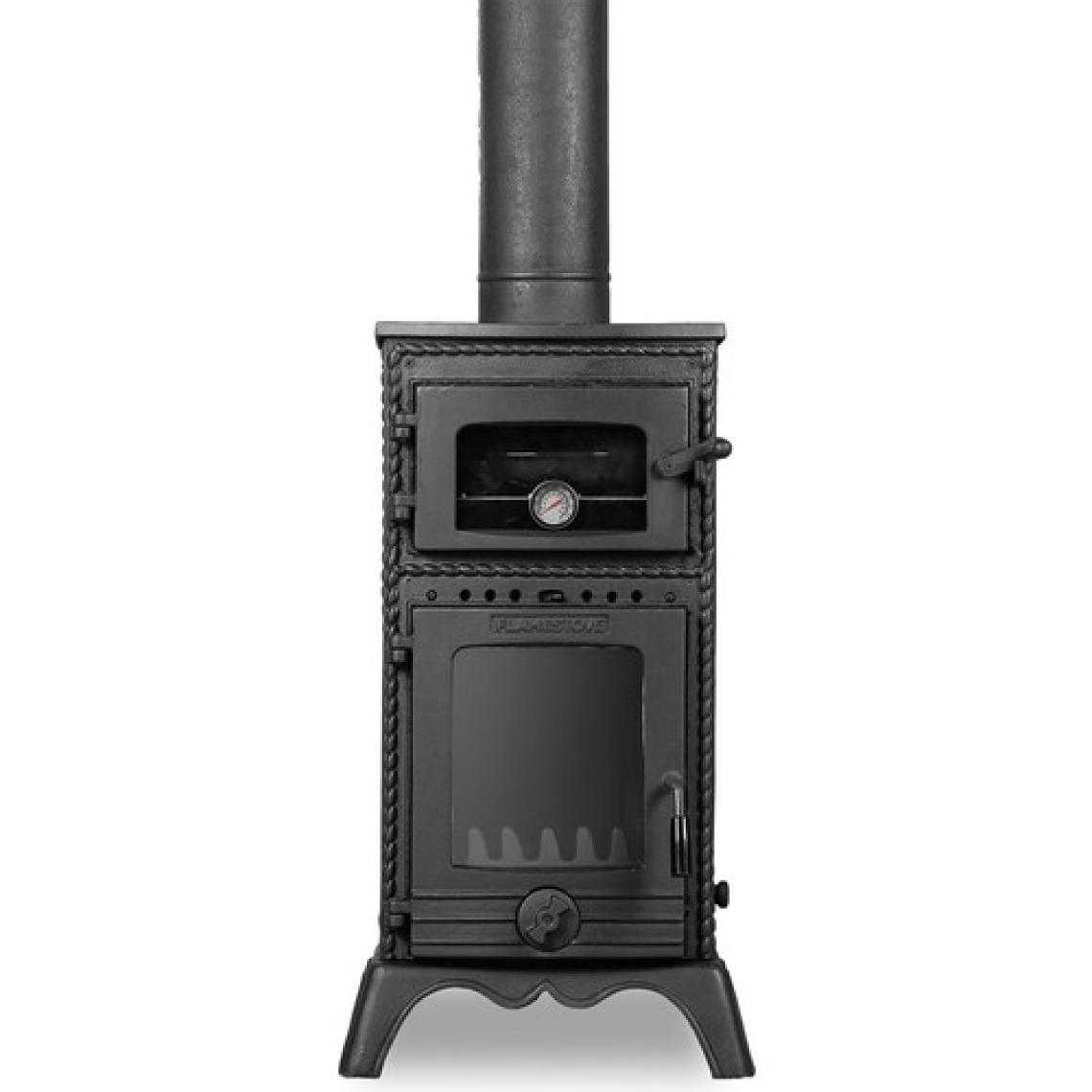 Flame Stove FS-053 Majör Tek Camlı Kuzineli Döküm Soba