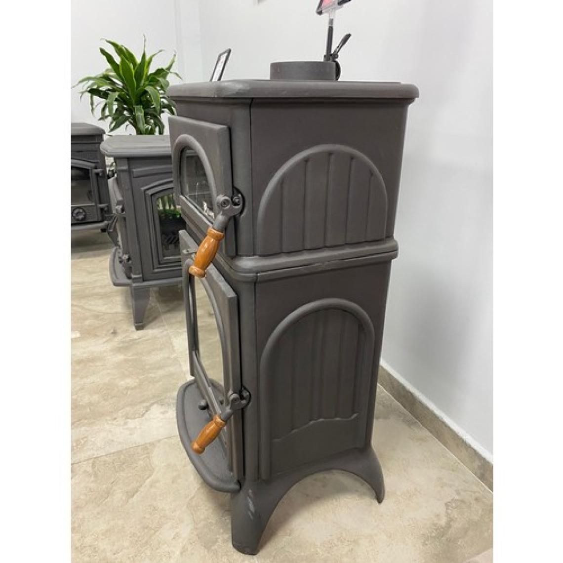 Flame Stove Modena Oven Fırınlı Döküm Şömine Soba
