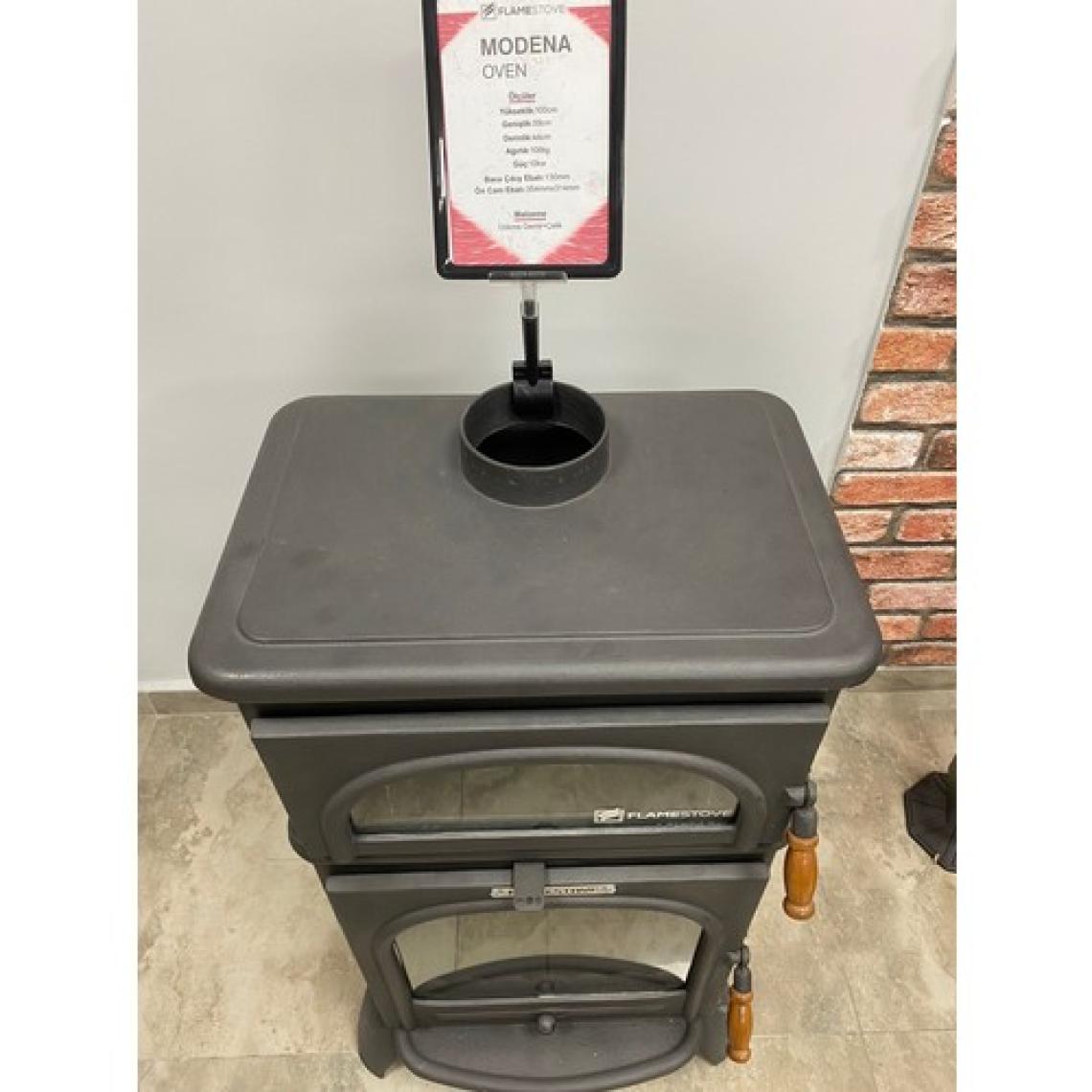 Flame Stove Modena Oven Fırınlı Döküm Şömine Soba
