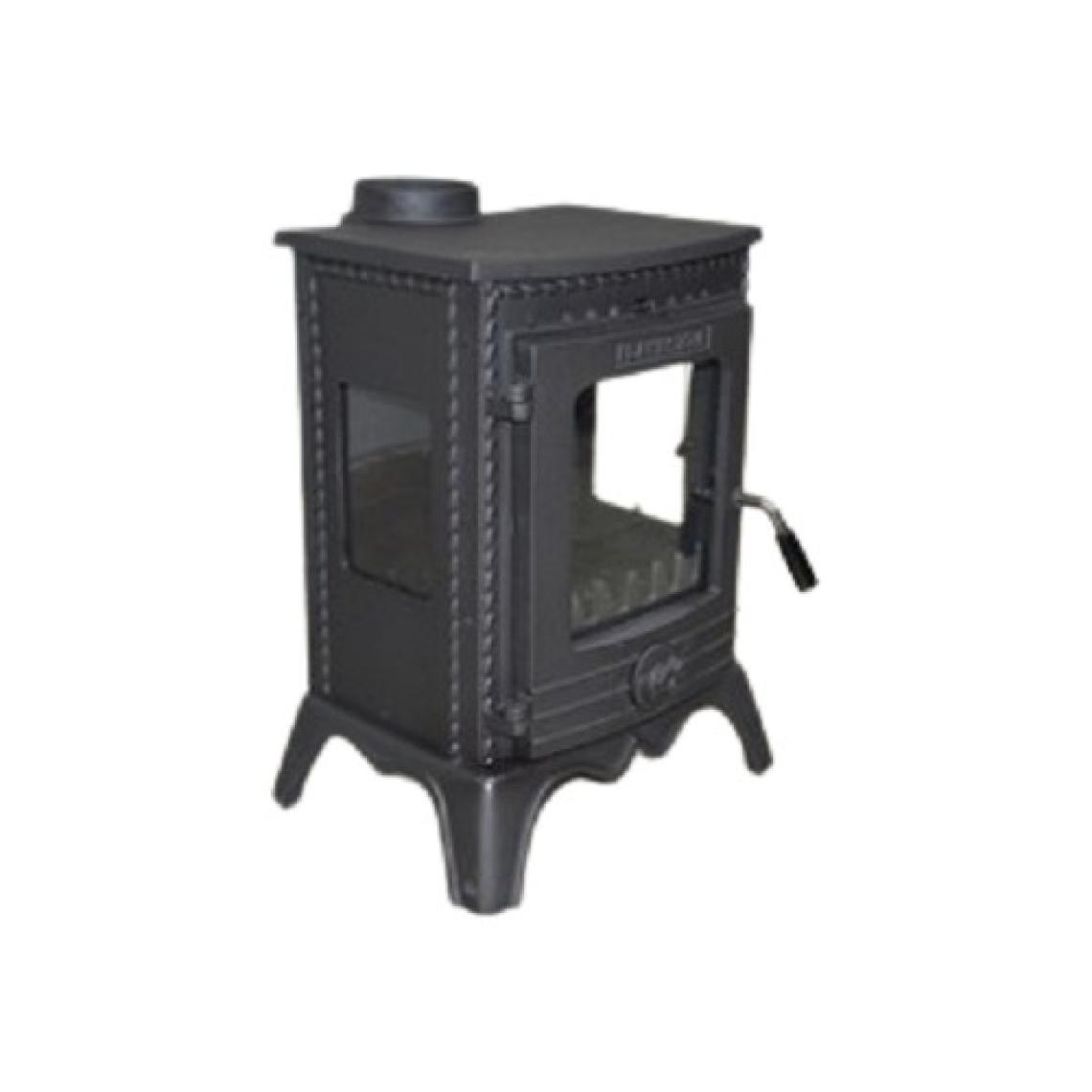 Flame Stove Minör Lux 3 Camlı Pik Döküm Mini Şömine Soba