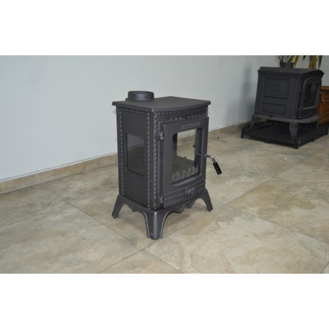 Flame Stove Minör Lux 3 Camlı Pik Döküm Mini Şömine Soba