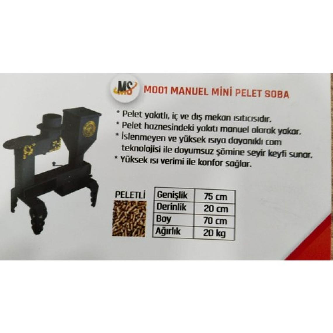 Ms Pelet Soba Ms M001 Mini Pelet Sobası