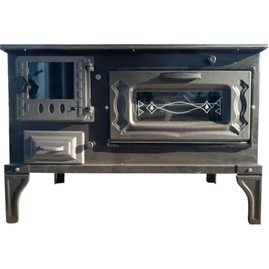Dorello soba Mf45 Model Soba Kuzine Soba Mat Siyah 40 Cm Fırınlı Soba Döküm Soba