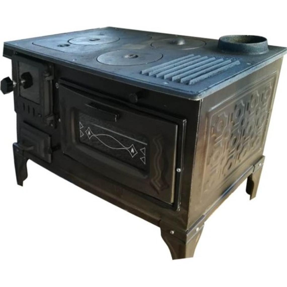 Dorello soba Mf45 Model Soba Kuzine Soba Mat Siyah 40 Cm Fırınlı Soba Döküm Soba