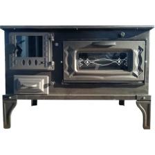 Dorello soba Mf45 Model Soba Kuzine Soba Mat Siyah 40 Cm Fırınlı Soba Döküm Soba