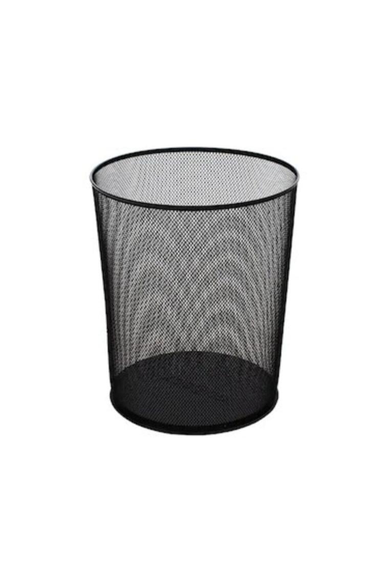 Metal Ofis Perfore File Çöp Kovası Siyah