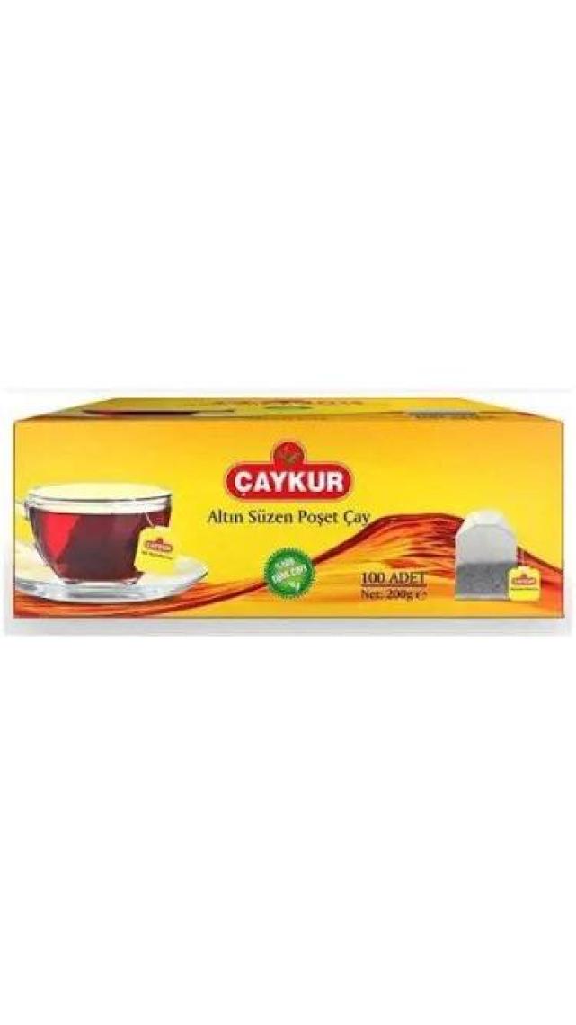 Çaykur Siyah Süzen Poşet Çay 100lü Bardak x 2gr