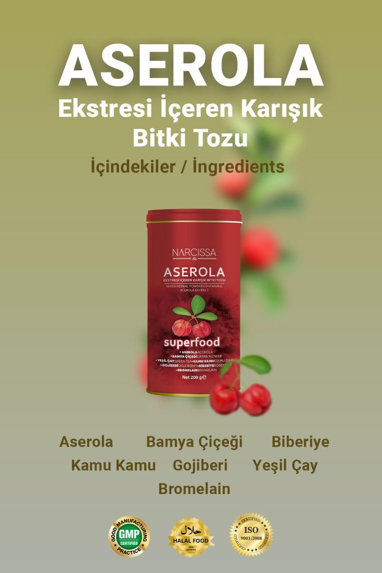 Aserola Ekstresi içeren Karışık Bitki Tozu
