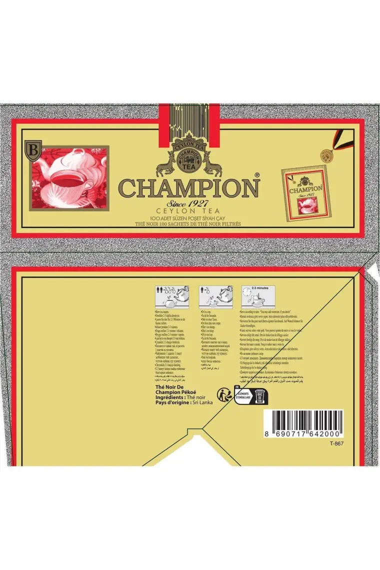 Champion Bardak Poşet 100 lü (Seylan Çayı - Ceylon Tea)