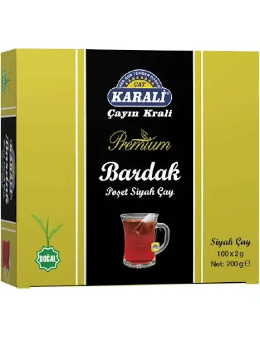 Karali Çay Premium Bardak Poşet Siyah Çay 100'lü