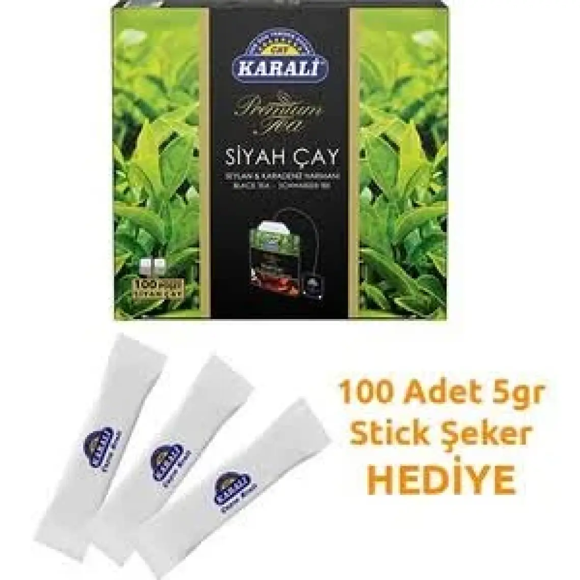 Karali Çay Premium Bardak Poşet Siyah Çay 100'lü