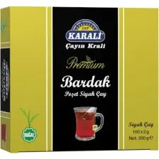 Karali Çay Premium Bardak Poşet Siyah Çay 100'lü