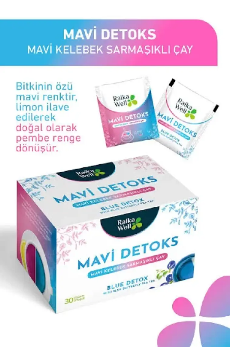Mavi Kelebek Sarmaşıklı Detoks Çay Blue Butterfly Pea Tea