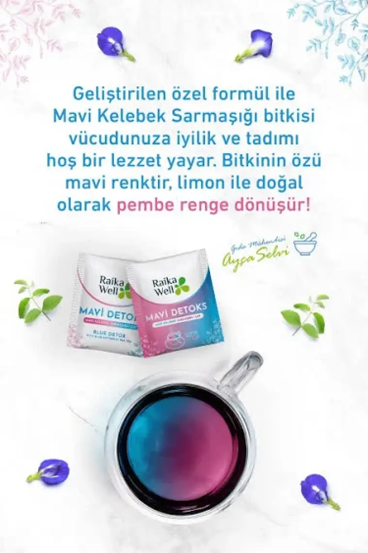 Mavi Kelebek Sarmaşıklı Detoks Çay Blue Butterfly Pea Tea
