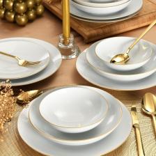 Atina 24 Parça 6 Kişilik Gold Yemek Takımı