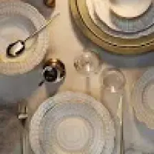 Kütahya Porselen Bone Olympos Fileli 24 Parça Yemek Takımı Bakır
