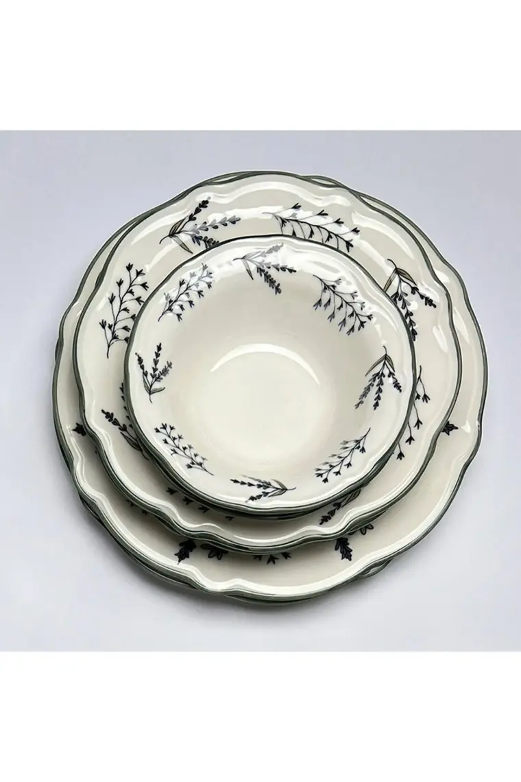 Evidea Kitchen Fragile 24 Parça Yemek Takımı - Renkli