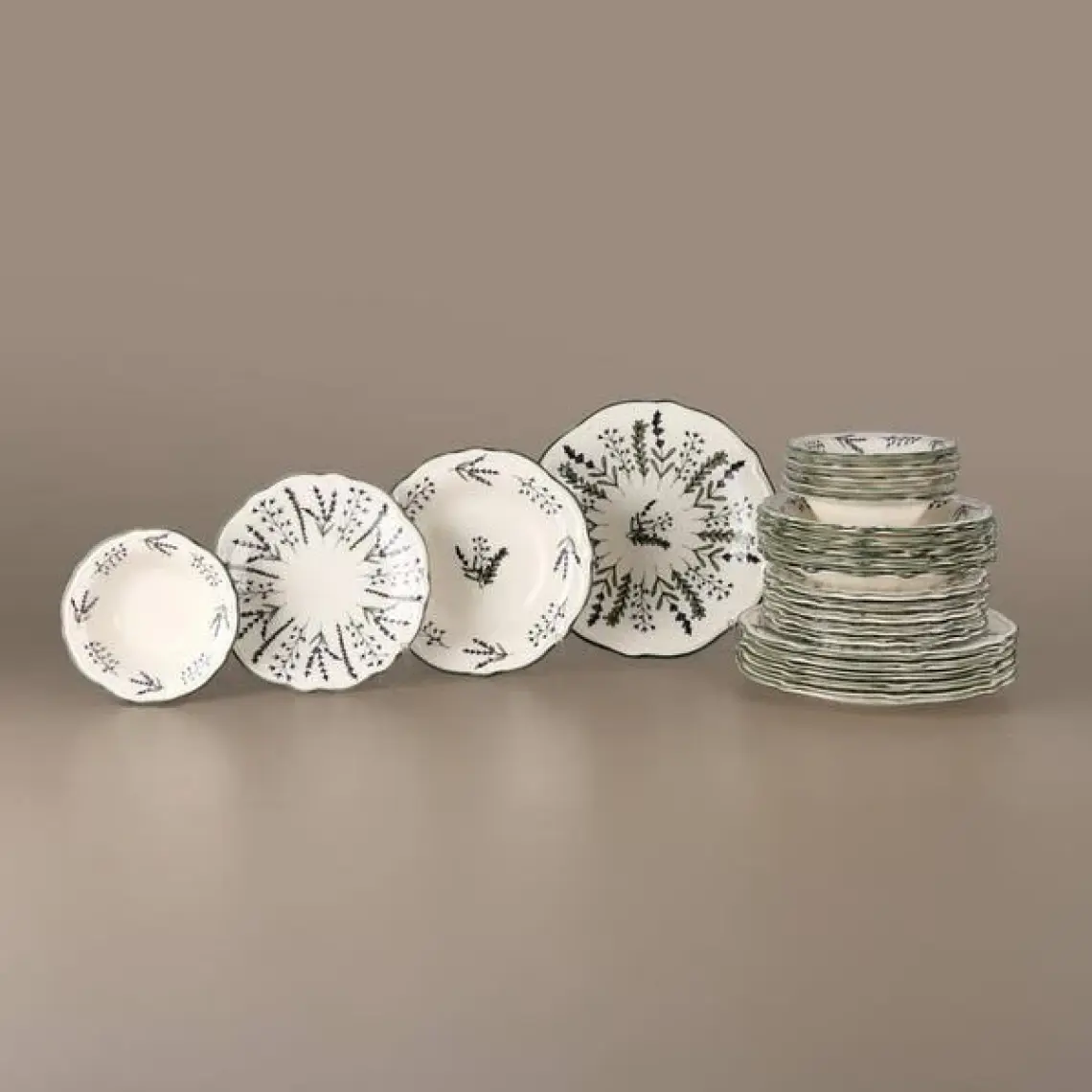 Evidea Kitchen Fragile 24 Parça Yemek Takımı - Renkli