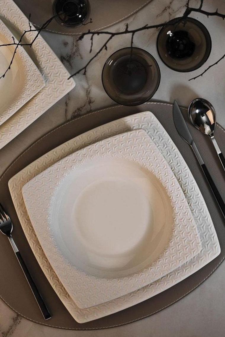 Kütahya Porselen BNVRS24Y200 Bone Versa 24 Parça Yemek Takımı