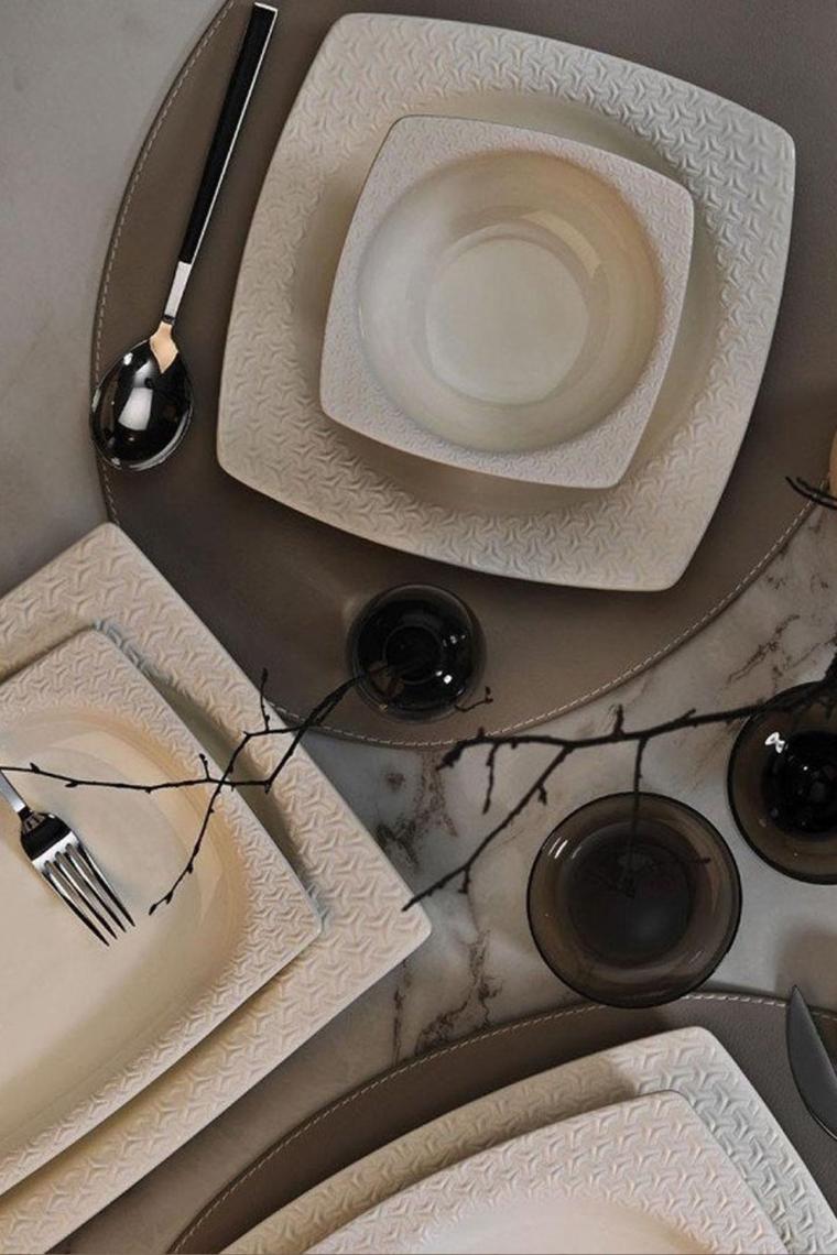 Kütahya Porselen BNVRS24Y200 Bone Versa 24 Parça Yemek Takımı