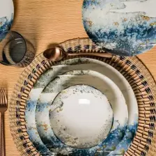 Chichi Home Blue Ocean Neo 24 Parça 6 Kişilik Porselen Yemek Takımı