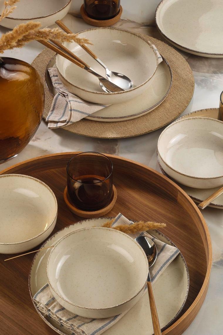 Moderna 12 Parça 4 Kişilik Yemek Takımı Tarçın