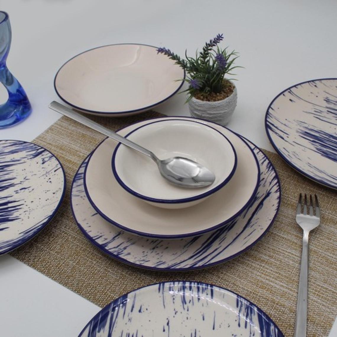 Arna Porselen Royal 48 Parça 12 Kişilik Yemek Takımı-Desenli