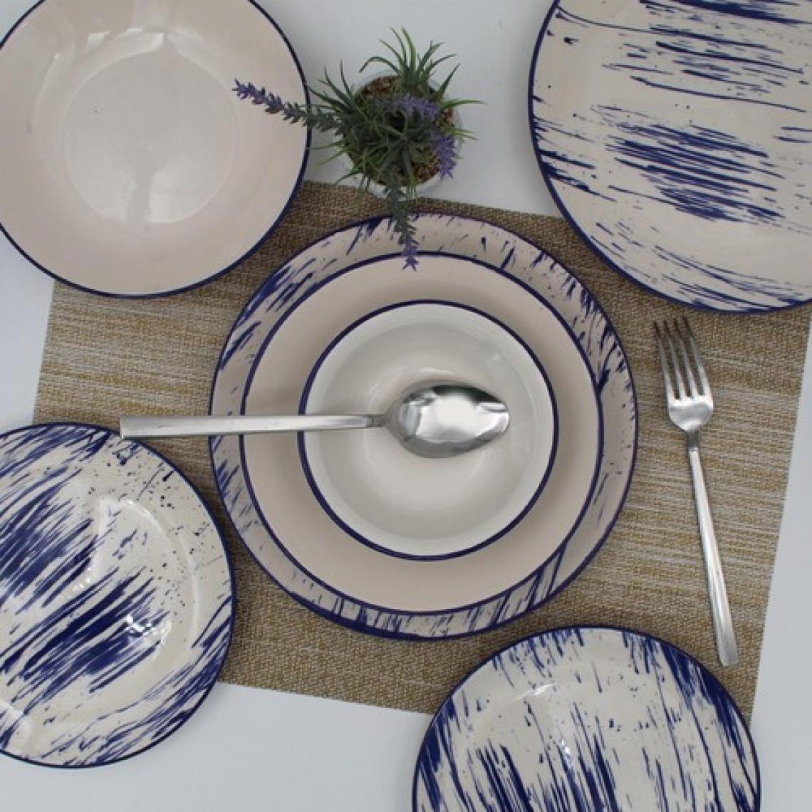 Arna Porselen Royal 48 Parça 12 Kişilik Yemek Takımı-Desenli