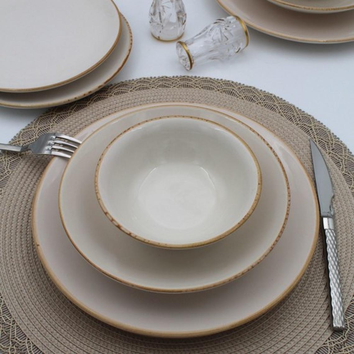 Arna Porselen Arna 24 Parça 6 Kişilik Yemek Takımı Cappuccino