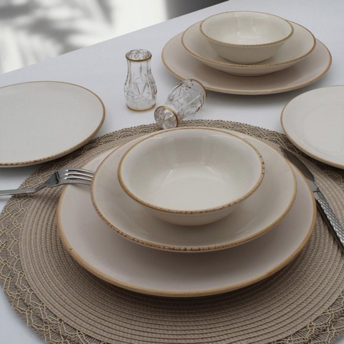 Arna Porselen Arna 24 Parça 6 Kişilik Yemek Takımı Cappuccino