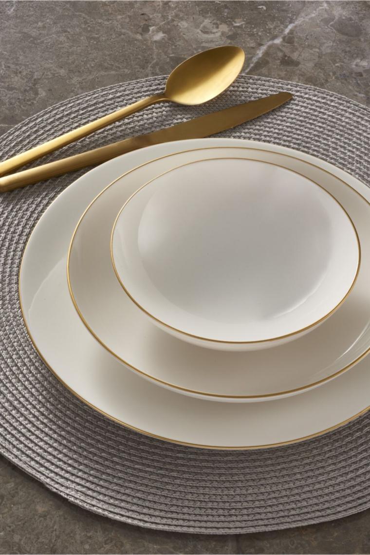 Güral Porselen Atina Gold 18 Parça 6 Kişilik Yemek Takımı