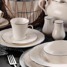 Bone Olympos 83 Parça 12 Kişilik Yemek Takımı Platin File