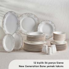 Karaca Siena 56 Parça 12 Kişilik Porselen Gold Yemek Takımı
