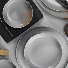 Moderna 18 Parça 6 Kişilik Yemek Takımı Gri