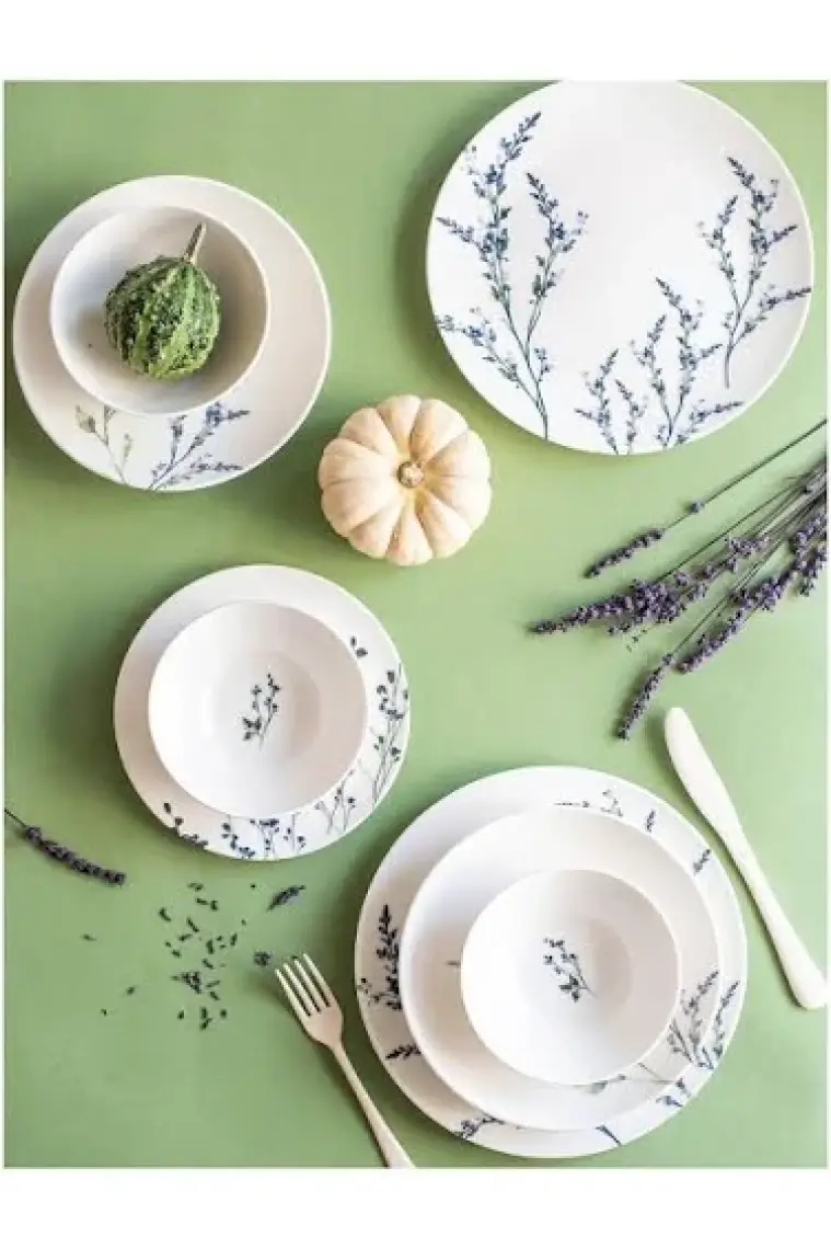 Lavender 6 Kişilik 24 Parça Porselen Yemek Seti