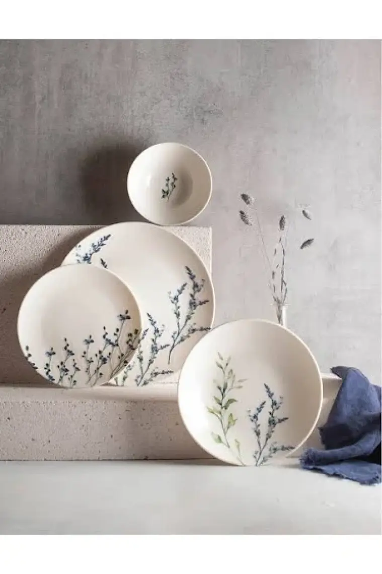 Lavender 6 Kişilik 24 Parça Porselen Yemek Seti