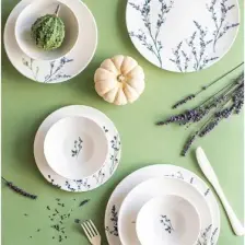 Lavender 6 Kişilik 24 Parça Porselen Yemek Seti