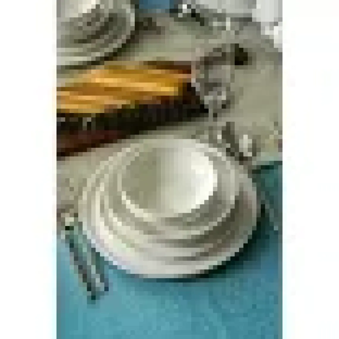 Heda Porselen Rüya Kırık Beyaz 24 Parça 6 Kişilik Porselen Yemek Takımı