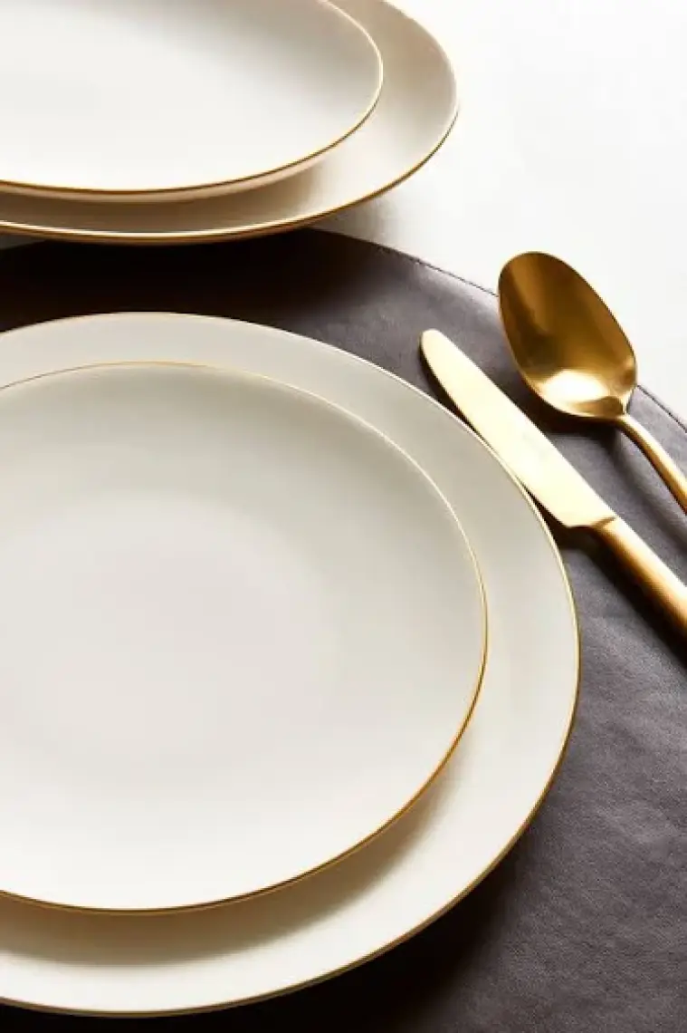 Güral Porselen Atina 60 Parça Yemek Takımı Gold Fileli