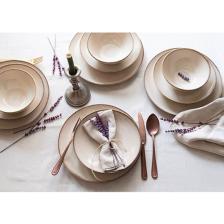 Chichi Home Sand Neo Reaktif 18 Parça Porselen Yemek Seti – Şık ve Dayanıklı Günlük ve Özel Sofralar İçin