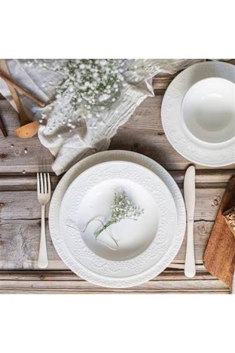 Chichi Home White Pearl 6 Kişilik 24 Parça Porselen Yemek Seti