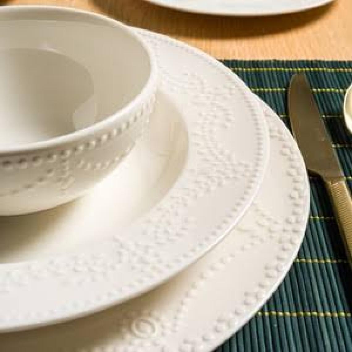 Chichi Home White Pearl 6 Kişilik 24 Parça Porselen Yemek Seti