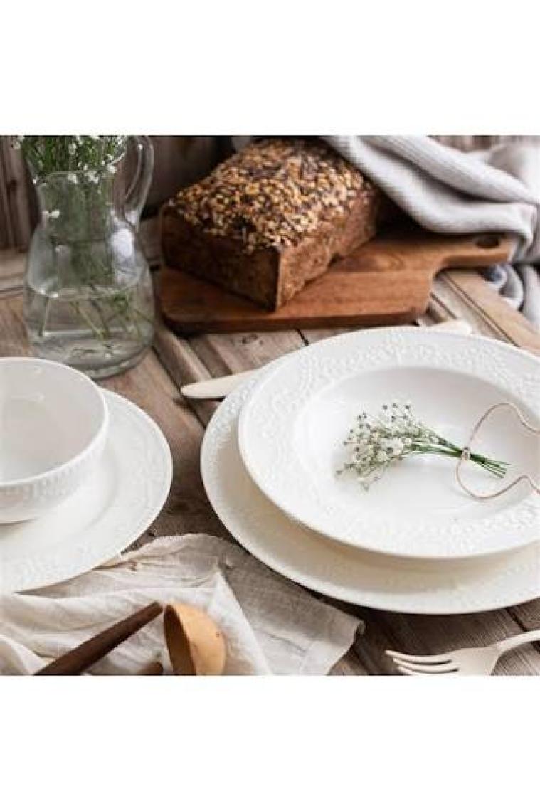 Chichi Home White Pearl 6 Kişilik 24 Parça Porselen Yemek Seti